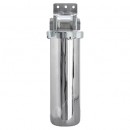 Колба фильтра Kristal Filter Slim Line 10" INOX 3/4" нержавеющая сталь - Умягчитель воды. Умягчение воды. Водоподготовка